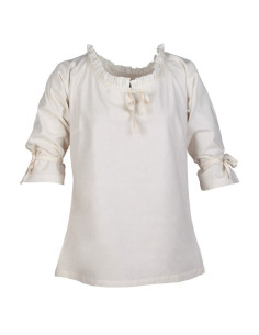 Blusa medieval mulher Birga, branca