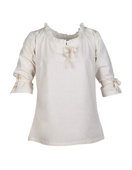 Blusa medieval mulher Birga, branca