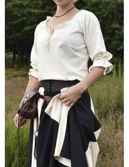 Blusa medieval mulher Birga, branca