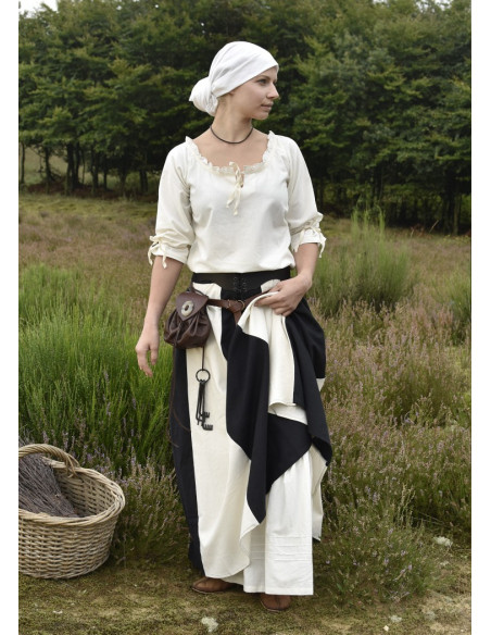 Blusa medieval mulher Birga, branca