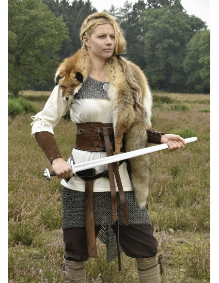 Blusa medieval mulher Birga, branca