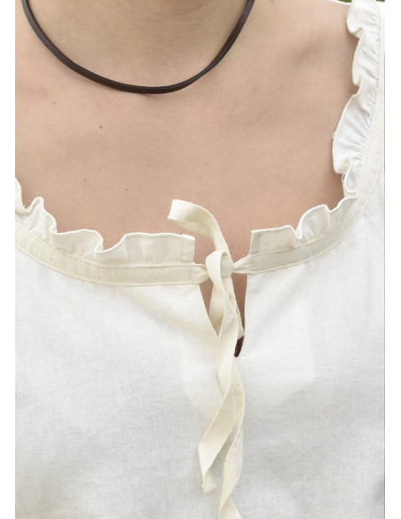 Blusa medieval mulher Birga, branca