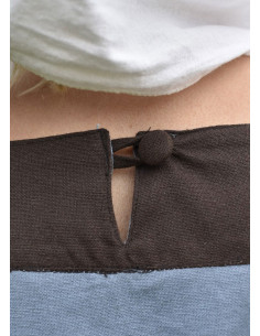 Gudrun vestido medieval, marrom acinzentado