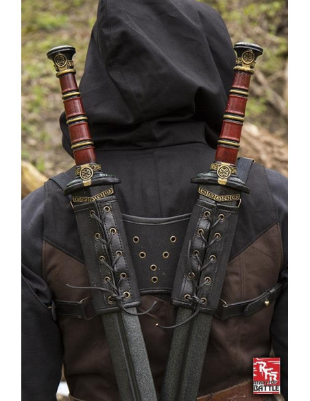 Tahalí dobra para as costas