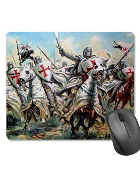 Mouse Pad Retangular Cavaleiros Templários (23,5 x 19,5 cm)