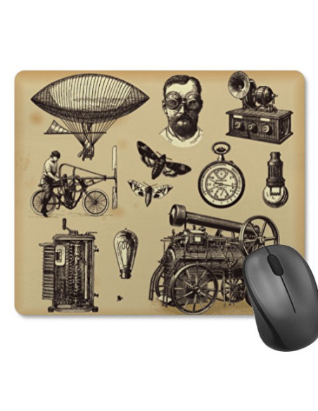 Mouse Pad Retangular SteamPunk (23,5 x 19,5 cm)