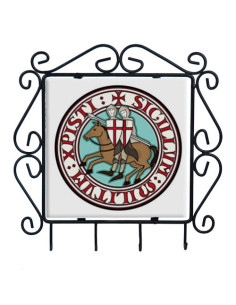 Porta-chaves dos Cavaleiros Templários em cor forja