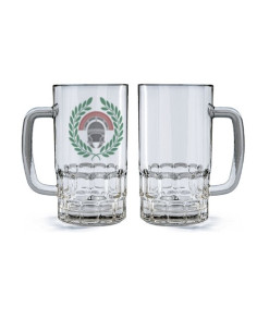 Caneca de cerveja de vidro centurião romano