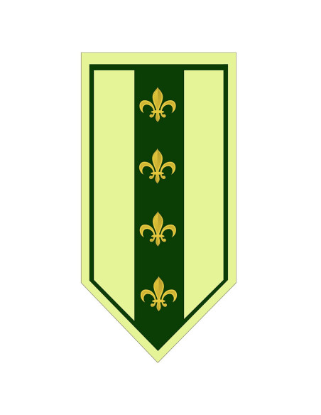 Banner medieval de flor de lis verde