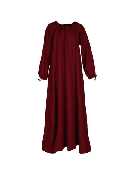 Ana vestido medieval, vinho tinto