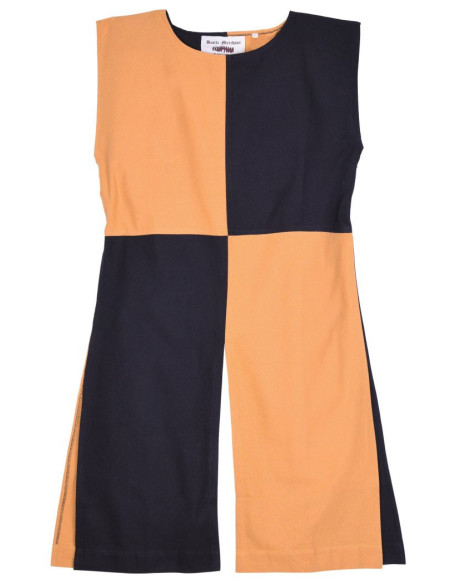 Sobretudo medieval esquartejado amarelo-preto