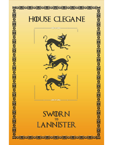 Banner Game of Thrones House Clegane (75x115 cms.)