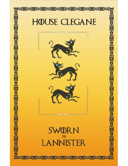 Banner Game of Thrones House Clegane (75x115 cms.)