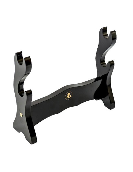 Expositor de madeira para 2 katanas