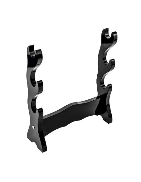 Expositor de madeira para 3 katanas