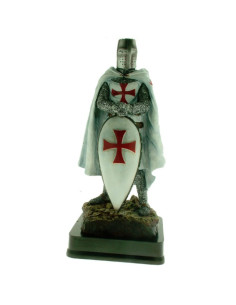 Miniatura Cavaleiro Templário com Escudo, 23 cms.