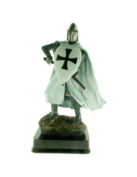 Cavaleiro Guerreiro Teutônico Miniatura com Escudo, 23 cms.