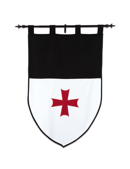 Estandarte Templário, preto e branco