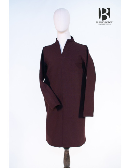 Ekwin túnica medieval curta, marrom