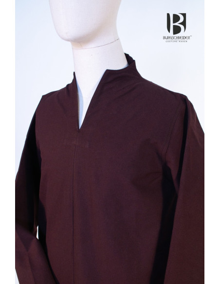 Ekwin túnica medieval curta, marrom