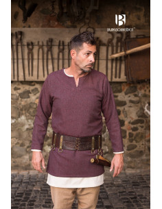 Túnica curta Tyr, cinza bordô