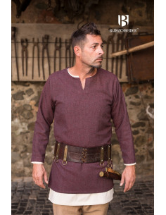 Túnica curta Tyr, cinza bordô 2