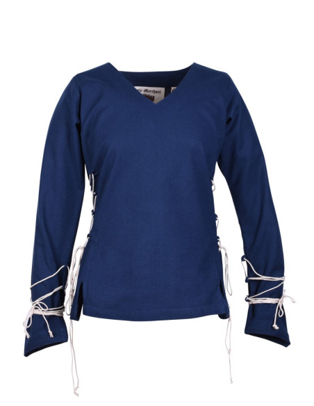 Blusa medieval Aila, azul