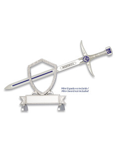 Suporte de escudo para abridor de cartas