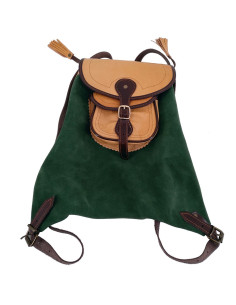 mochila de couro medieval