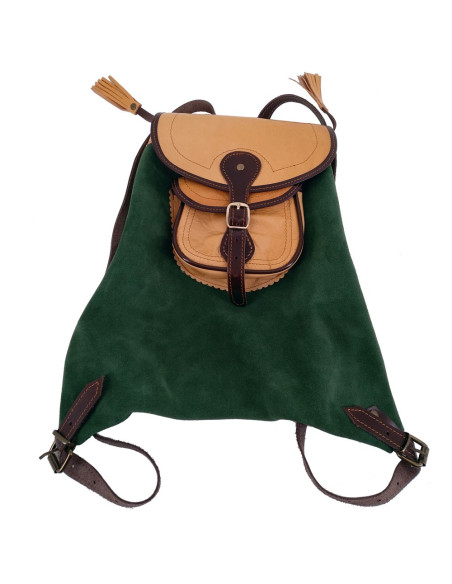 mochila de couro medieval