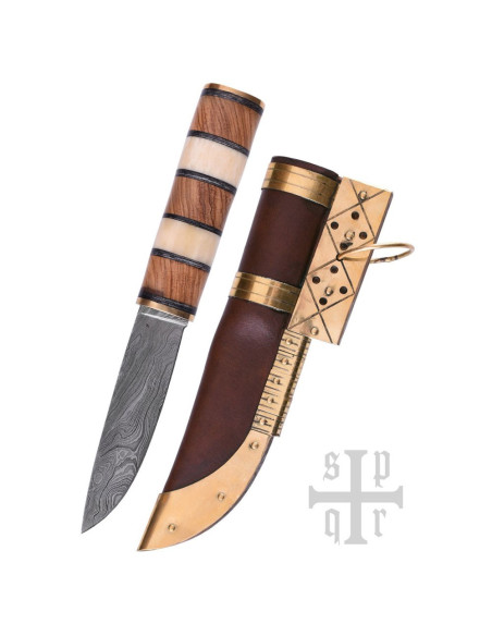 Faca Viking Seax, Aço Damasco