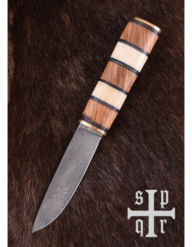 Faca Viking Seax, Aço Damasco