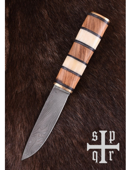 Faca Viking Seax, Aço Damasco