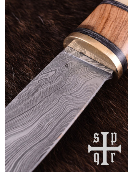 Faca Viking Seax, Aço Damasco