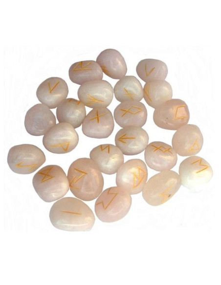 Conjunto de 25 Runas de Quartzo