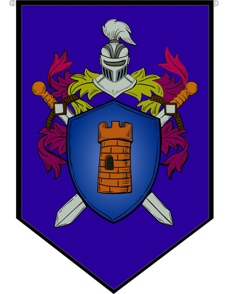 Bandeira Medieval Escudo Heráldico