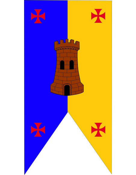Banner medieval castelo bicolor com...