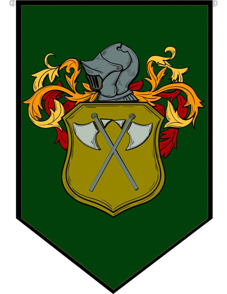 Bandeira medieval Capacete de escudo...