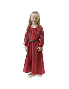 Vestido vermelho Viking Ana, menina