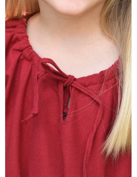 Vestido vermelho Viking Ana, menina