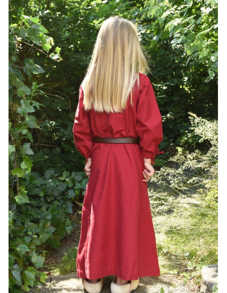 Vestido vermelho Viking Ana, menina