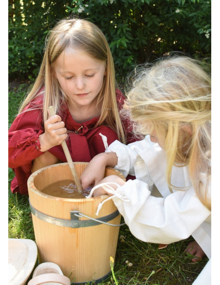 Vestido vermelho Viking Ana, menina