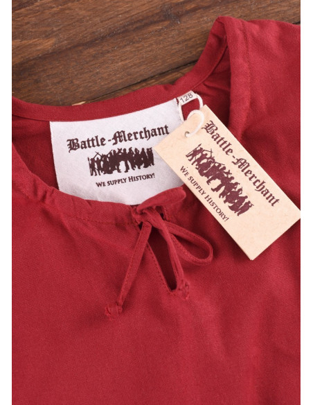 Vestido vermelho Viking Ana, menina