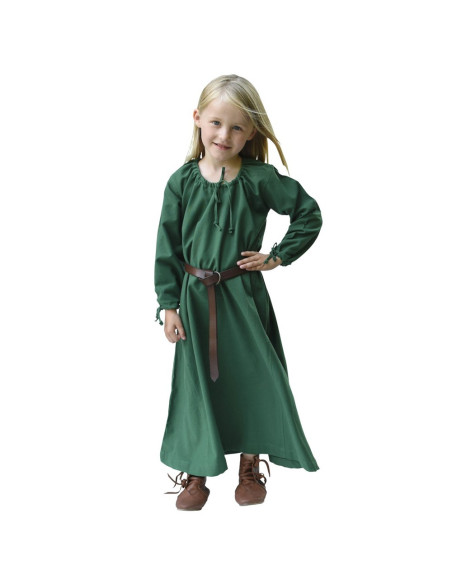 Vestido viking verde Ana, menina