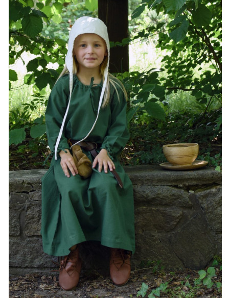 Vestido viking verde Ana, menina