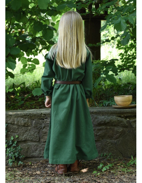 Vestido viking verde Ana, menina
