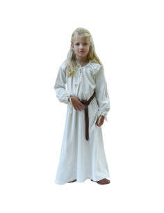 Vestido viking branco Ana, menina