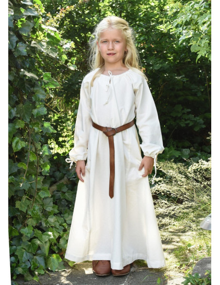 Vestido viking branco Ana, menina