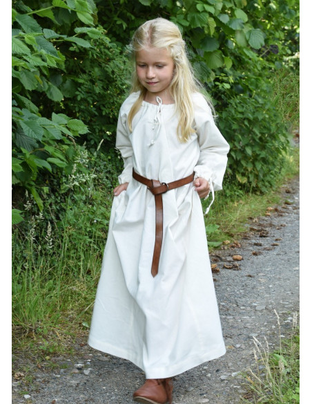 Vestido viking branco Ana, menina