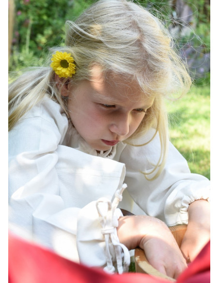 Vestido viking branco Ana, menina